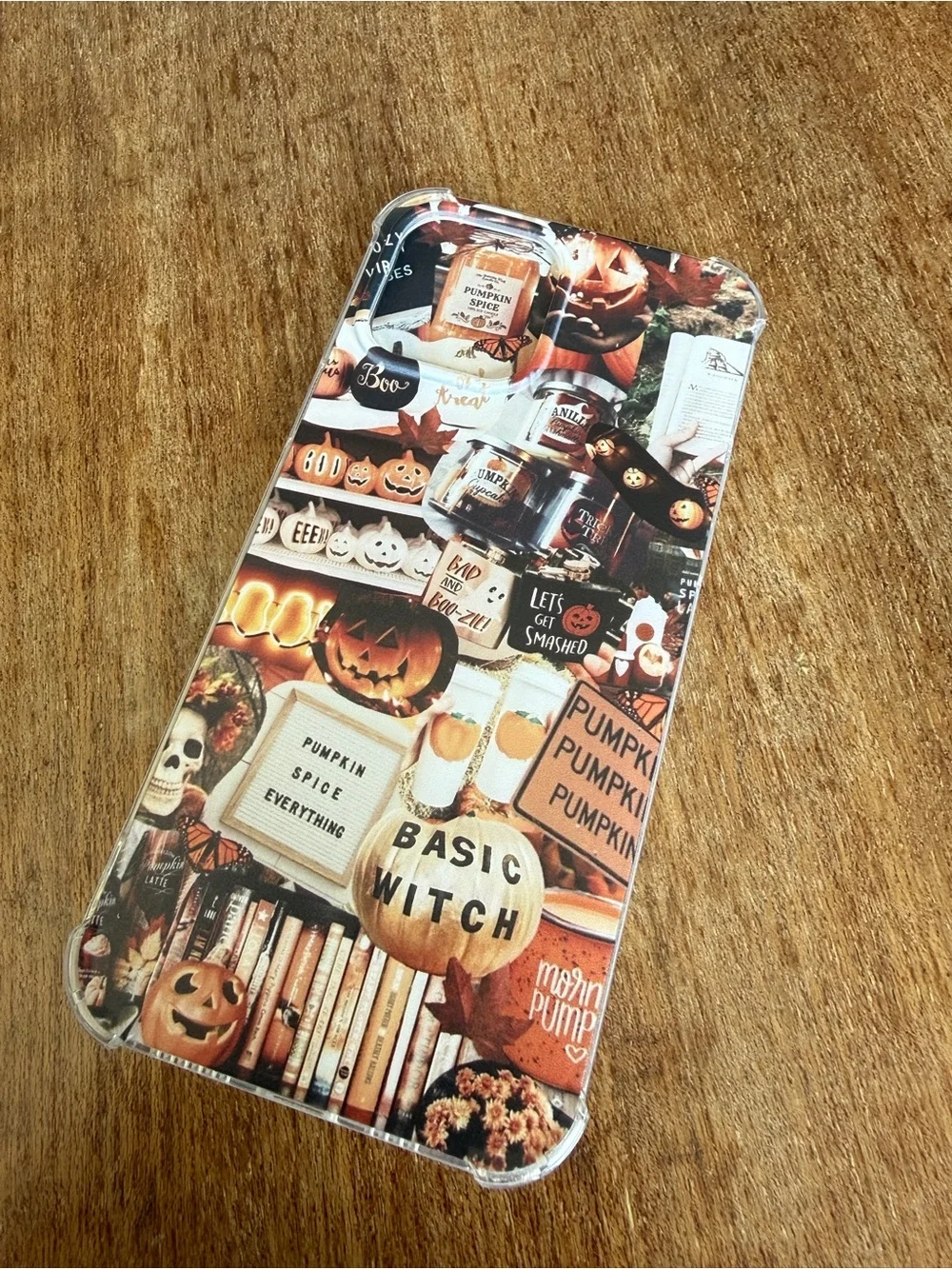Autumn Pumpkin Collage Phone Case - Clear Protective Cover - iPhone 13 Pro Max